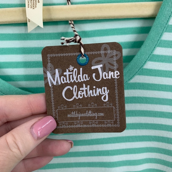 Matilda Jane Talk Tomorrow Striped Polka Dot Top Sz S - Picture 8 of 14